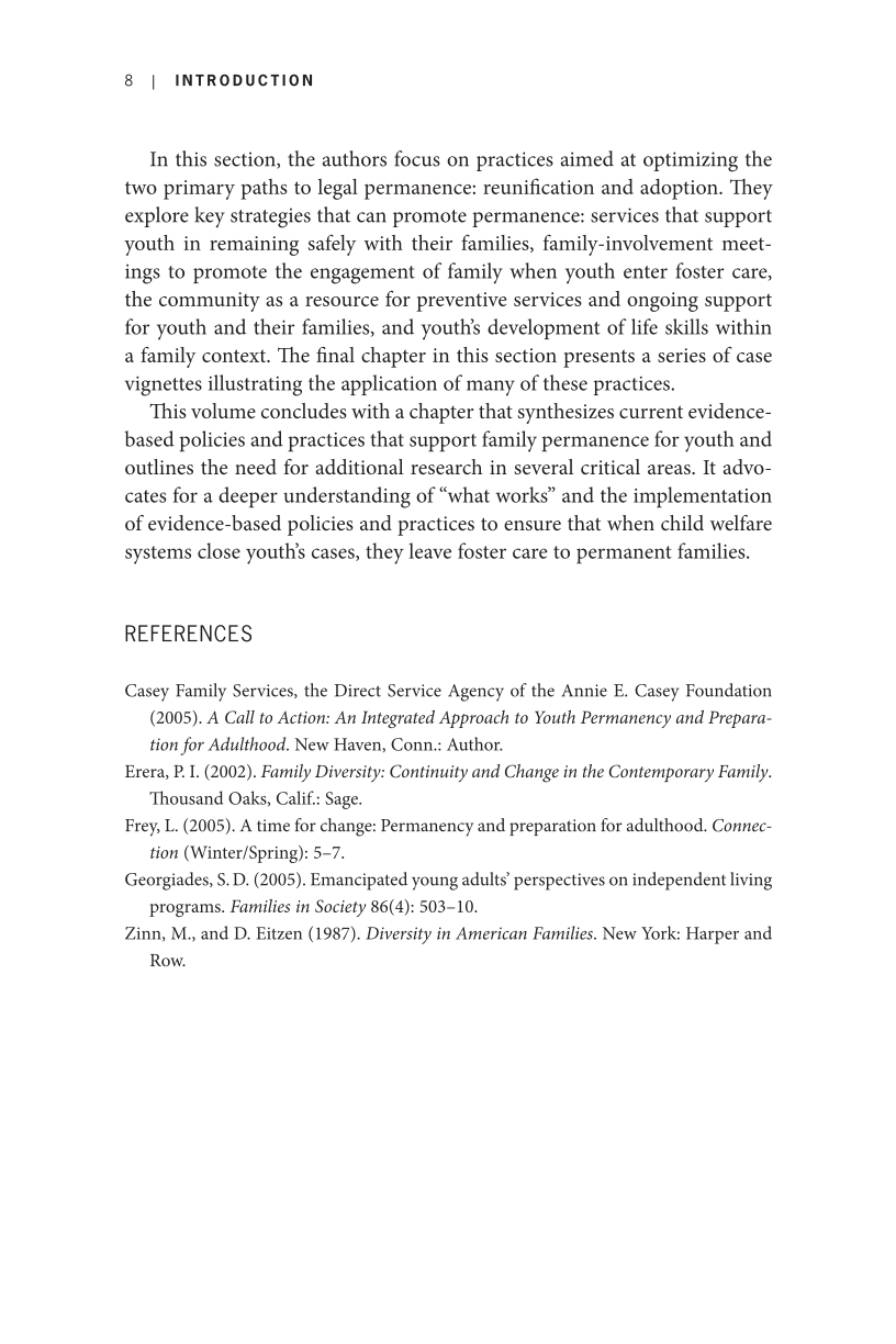 Achieving Permanence for Older Children and Youth in Foster Care page 8