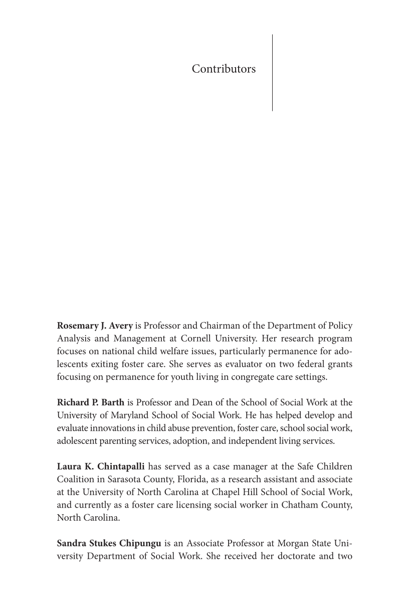 Achieving Permanence for Older Children and Youth in Foster Care page 369