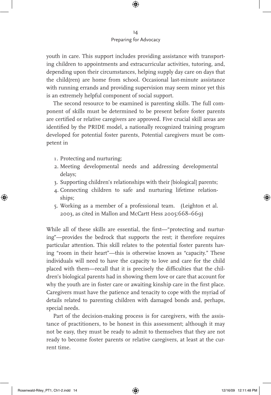 Advocating for Children in Foster and Kinship Care: A Guide to Getting the Best out of the System for Caregivers and Practitioners page 14