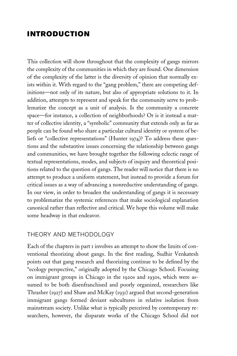 Gangs and Society: Alternative Perspectives page vii