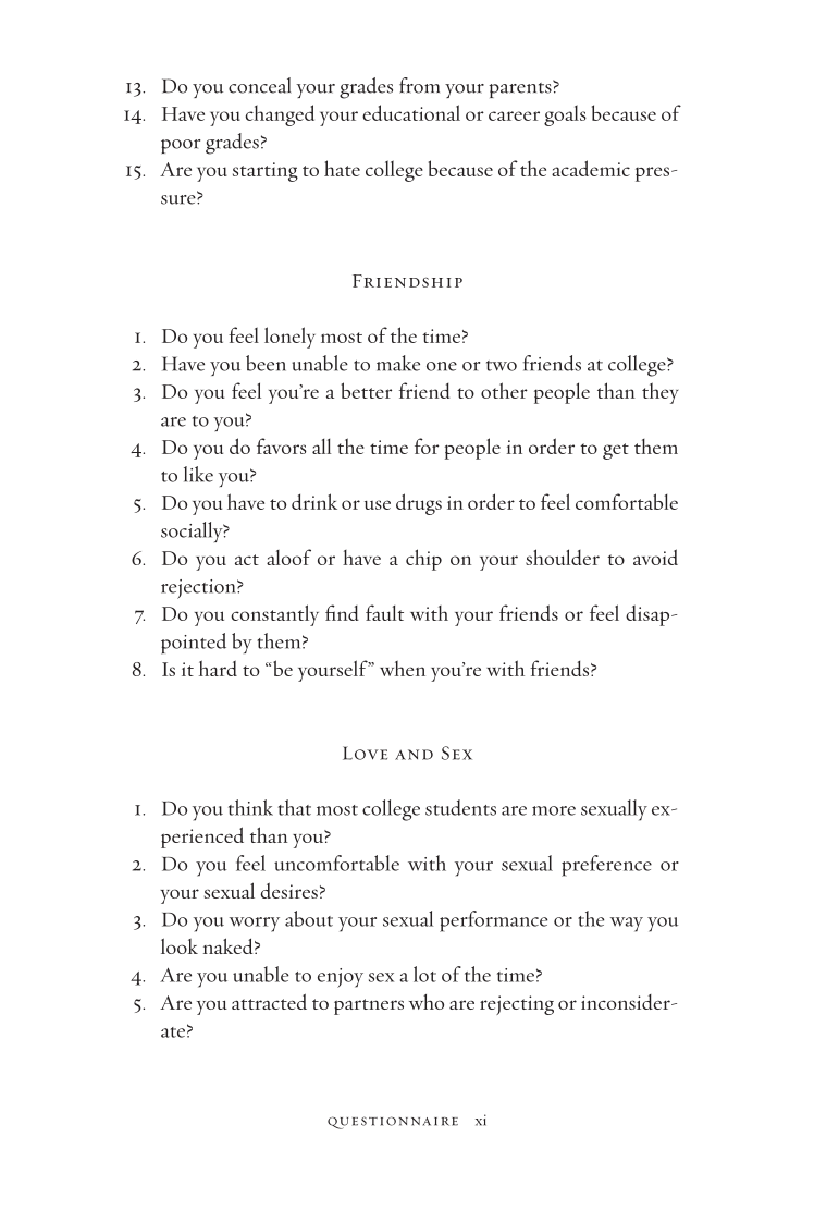 What to Do When College Is Not the Best Time of Your Life page xi