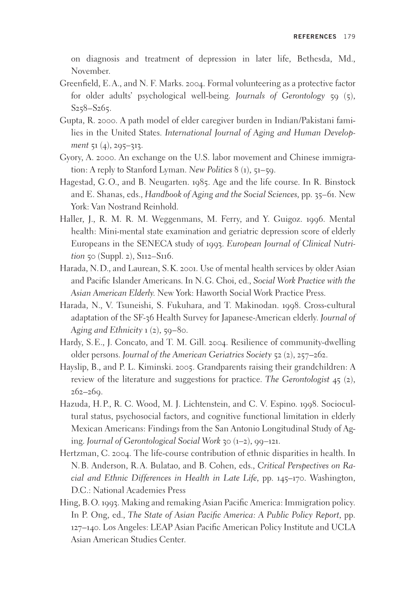 Asian American Elders in the Twenty-first Century: Key Indicators of Well-Being page 179