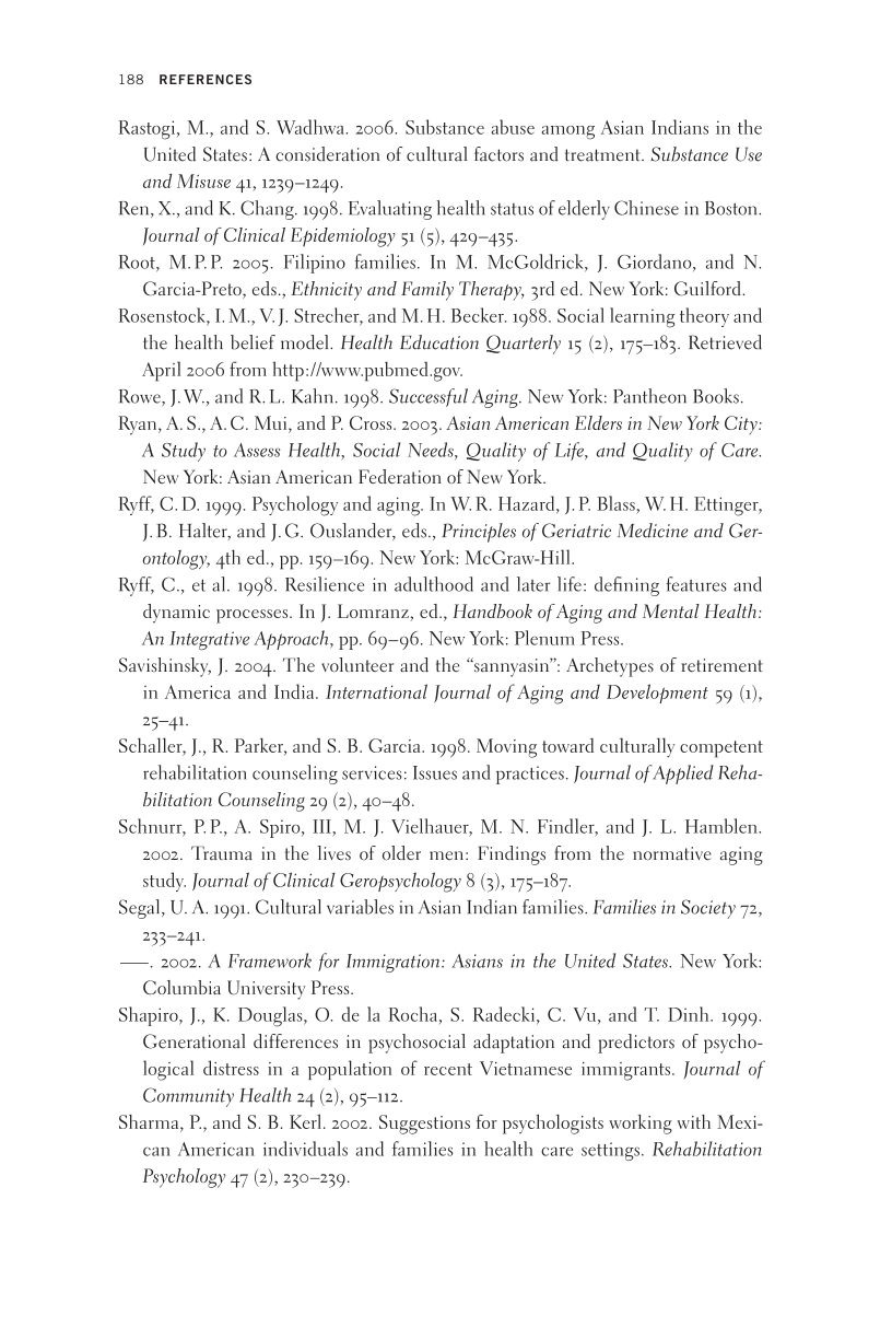 Asian American Elders in the Twenty-first Century: Key Indicators of Well-Being page 188