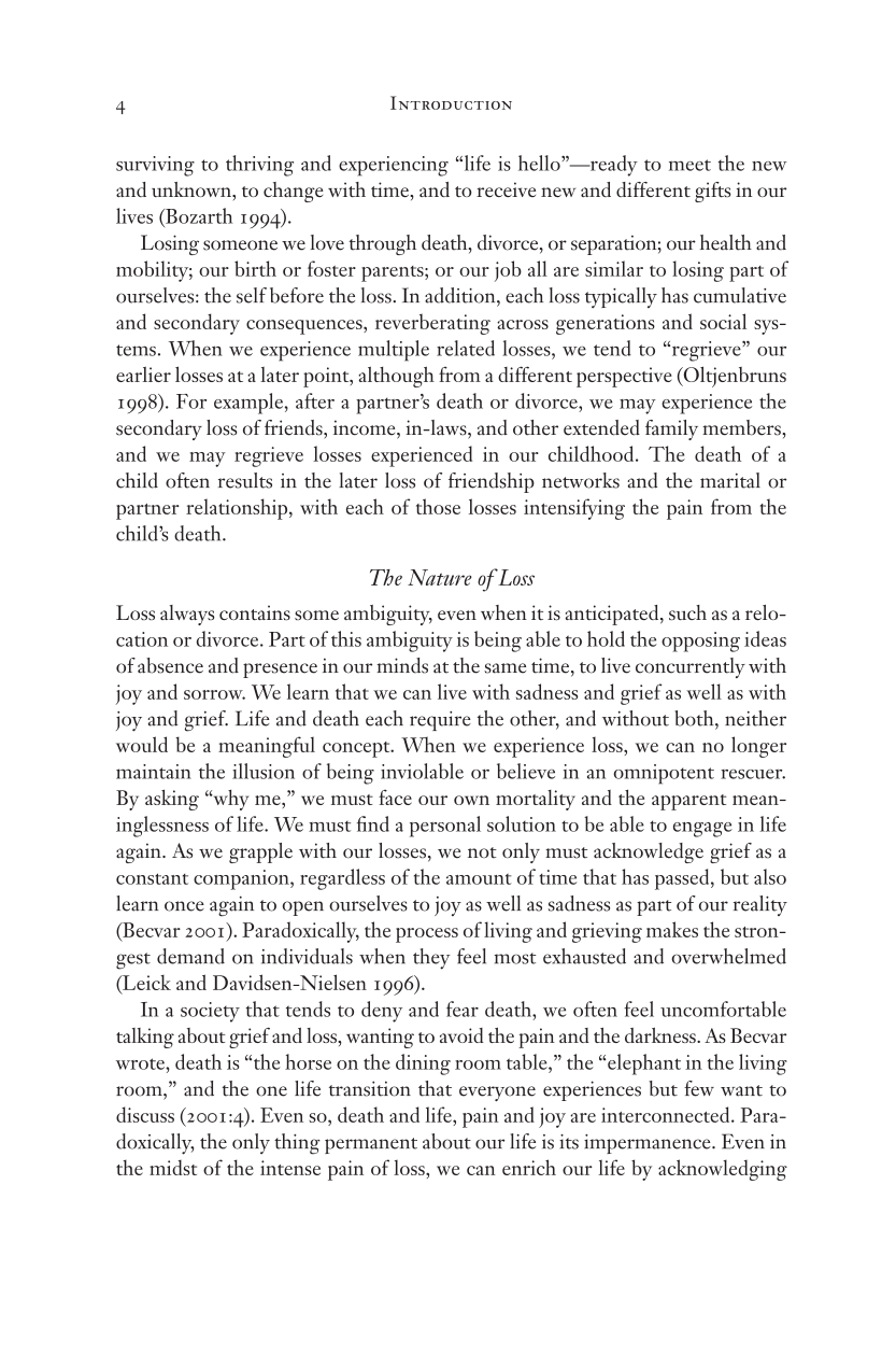 Living Through Loss: Interventions Across the Life Span page 4
