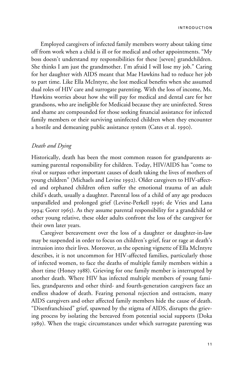 Invisible Caregivers: Older Adults Raising Children in the Wake of HIV/AIDS page 11