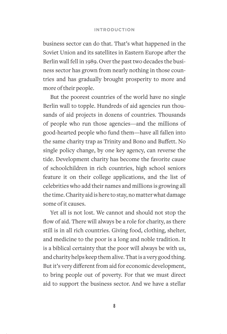 The Aid Trap: Hard Truths About Ending Poverty page 8