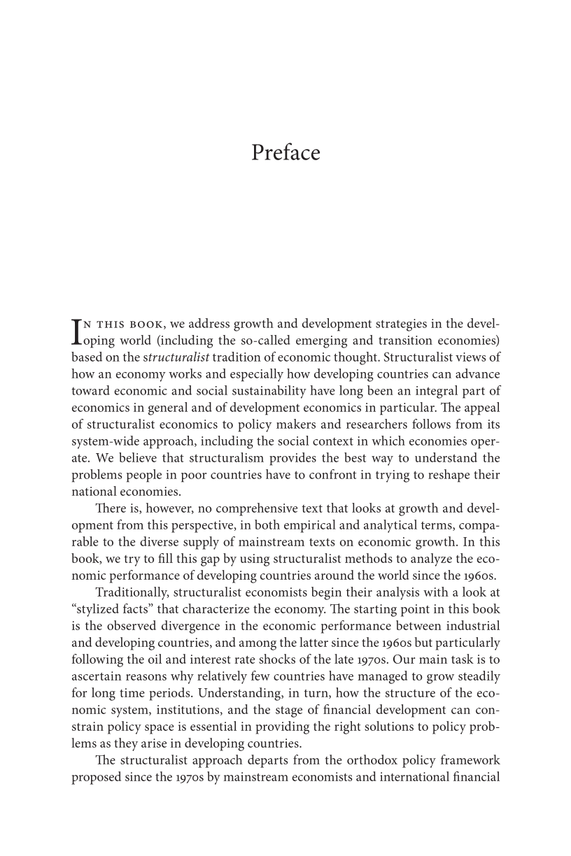 Growth and Policy in Developing Countries: A Structuralist Approach page xv
