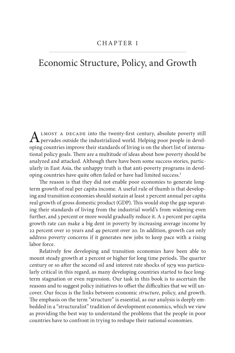 Growth and Policy in Developing Countries: A Structuralist Approach page 1