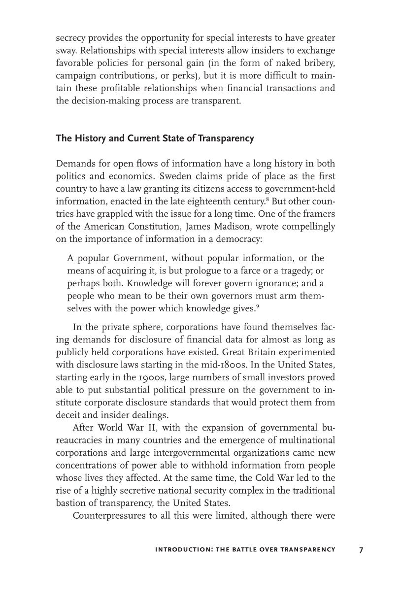 The Right to Know: Transparency for an Open World page 7