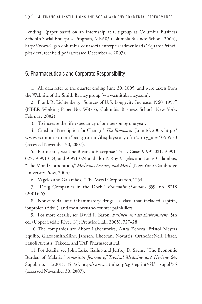 When Principles Pay: Corporate Social Responsibility and the Bottom Line page 254