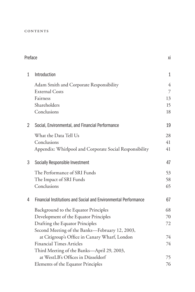 When Principles Pay: Corporate Social Responsibility and the Bottom Line page vii