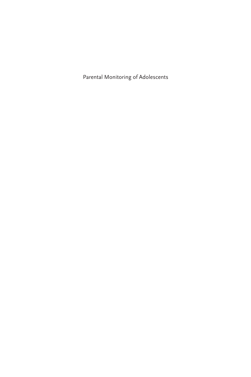Parental Monitoring of Adolescents: Current Perspectives for Researchers and Practitioners page xxi