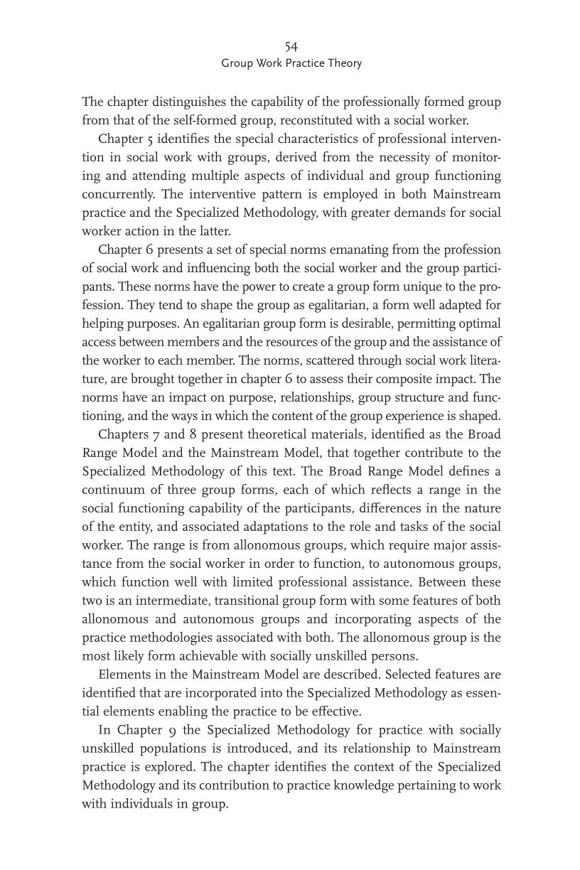 Group Work Practice to Advance Social Competence: A Specialized Methodology for Social Work page 54