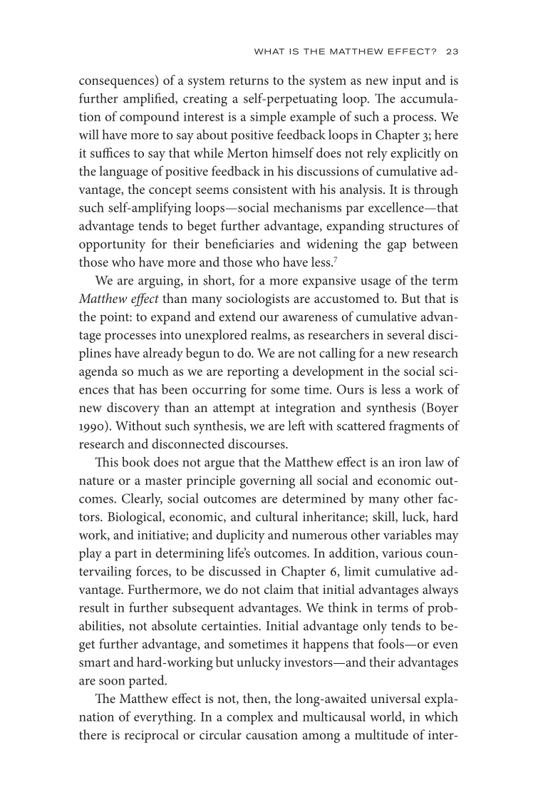 The Matthew Effect: How Advantage Begets Further Advantage page 23