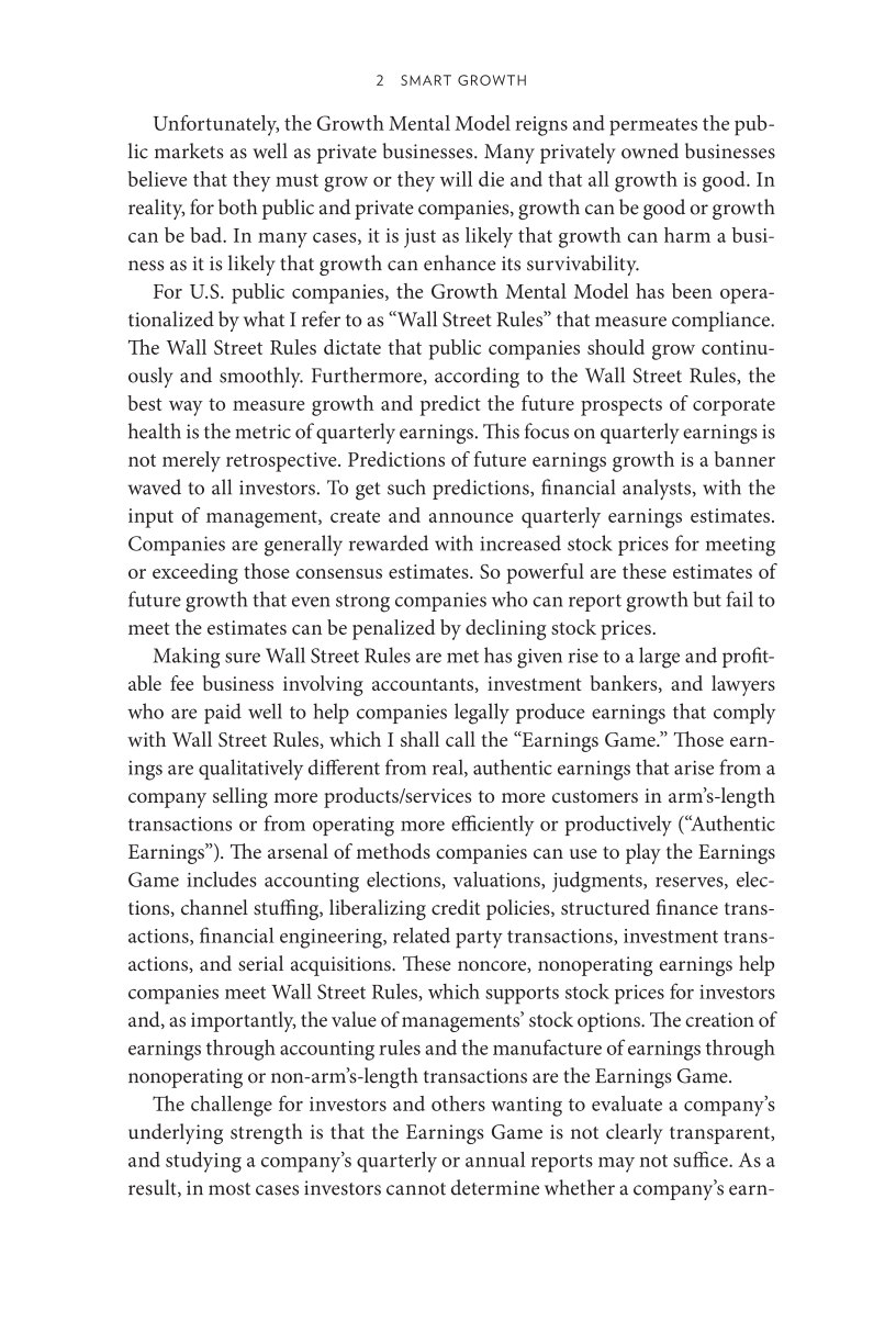 Smart Growth: Building an Enduring Business by Managing the Risks of Growth page 2