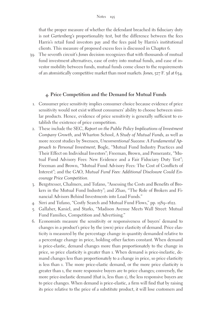 The Mutual Fund Industry: Competition and Investor Welfare page 195