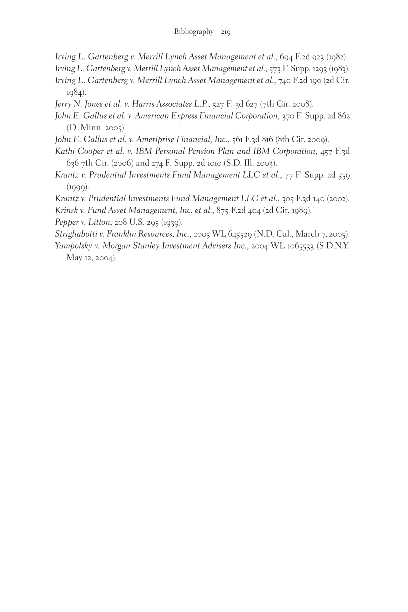 The Mutual Fund Industry: Competition and Investor Welfare page 219