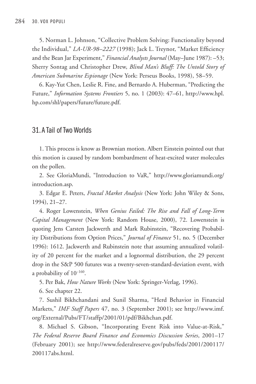 More Than You Know: Finding Financial Wisdom in Unconventional Places (Updated and Expanded) page 284