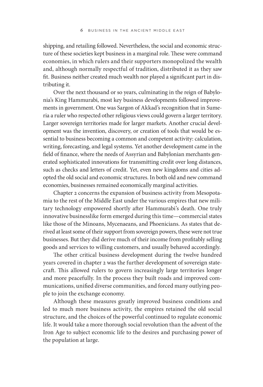 The Origins of Business, Money, and Markets page 6
