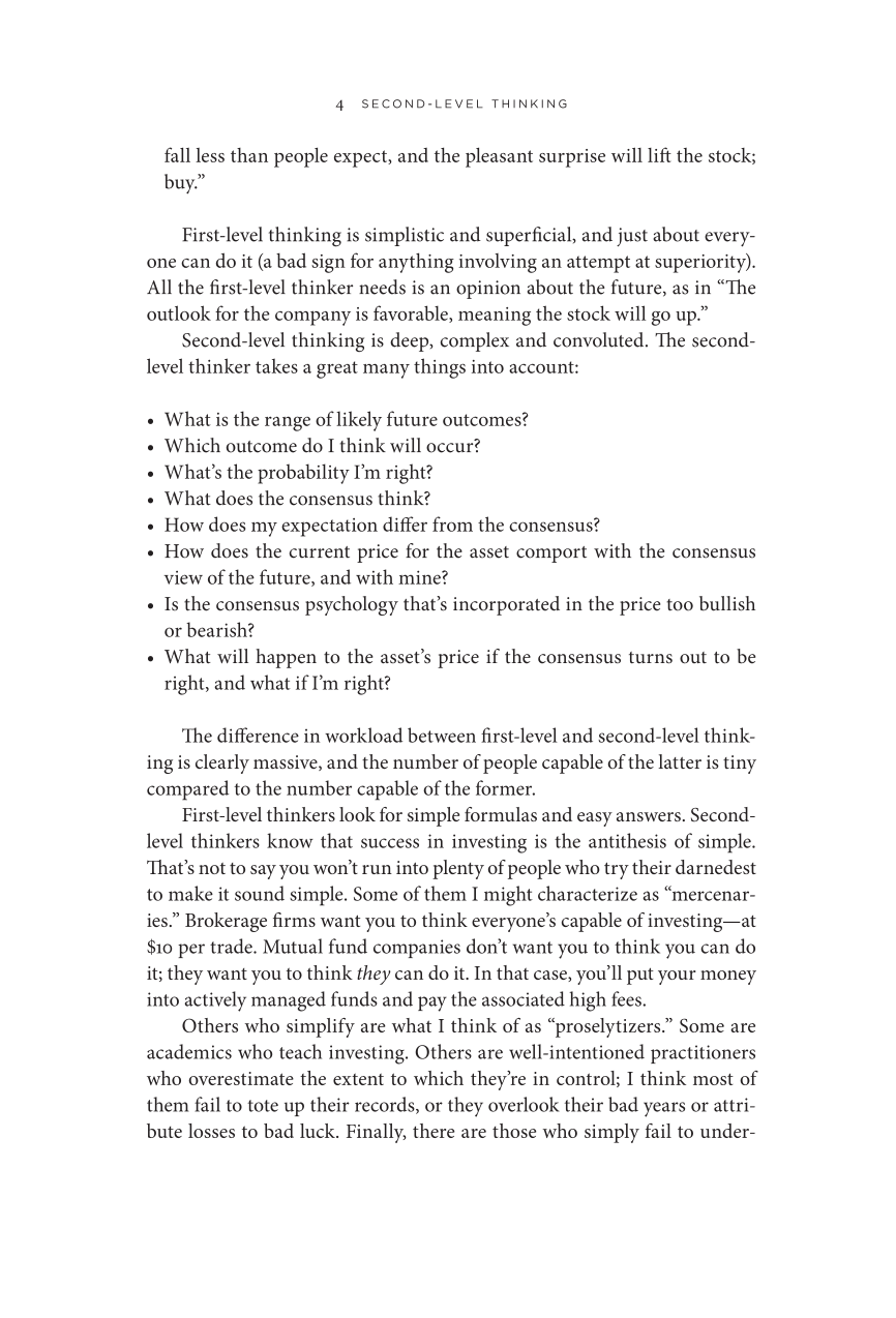 The Most Important Thing: Uncommon Sense for the Thoughtful Investor page 4