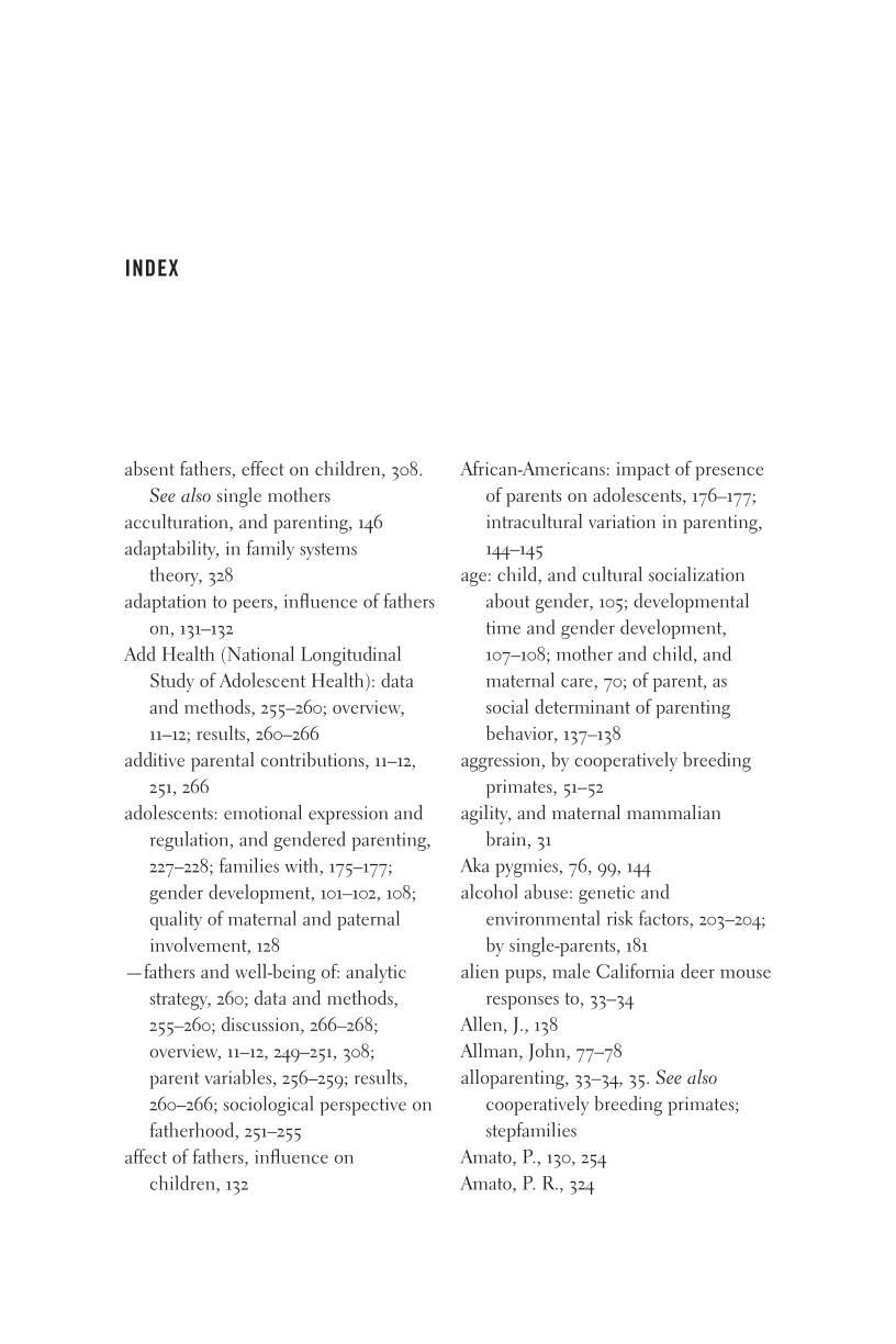 Gender and Parenthood: Biological and Social Scientific Perspectives page 341