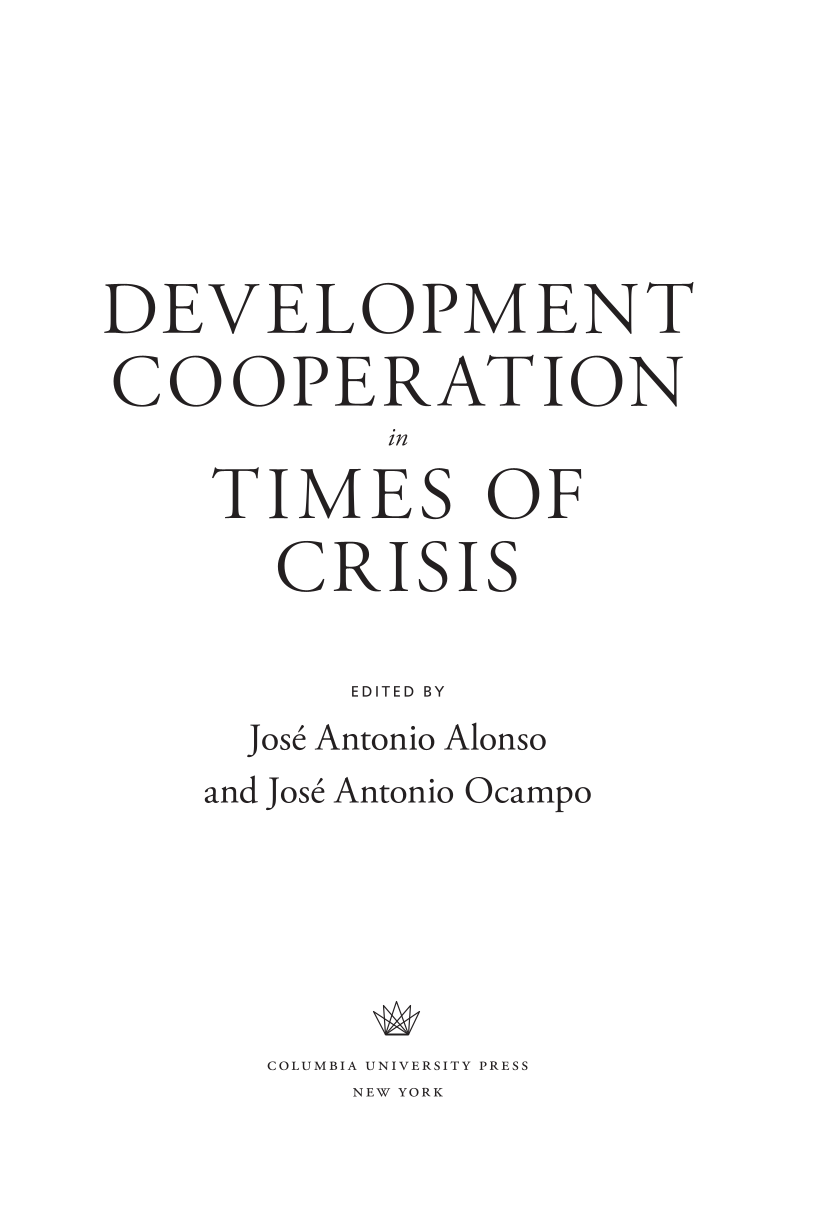 Development Cooperation in Times of Crisis page iii