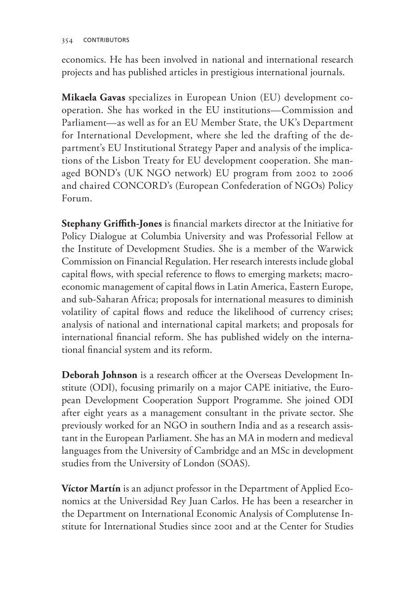 Development Cooperation in Times of Crisis page 354