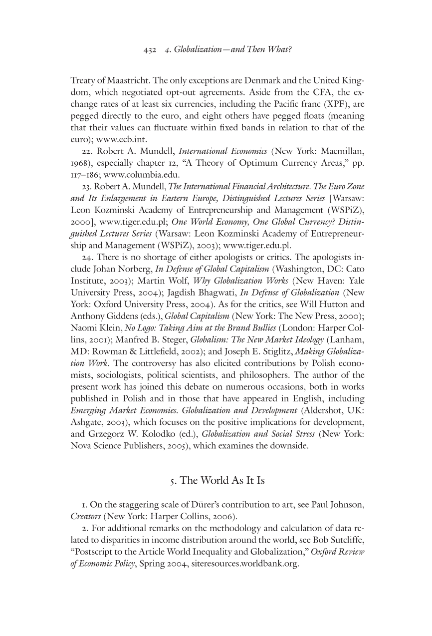 Truth, Errors, and Lies: Politics and Economics in a Volatile World page 432