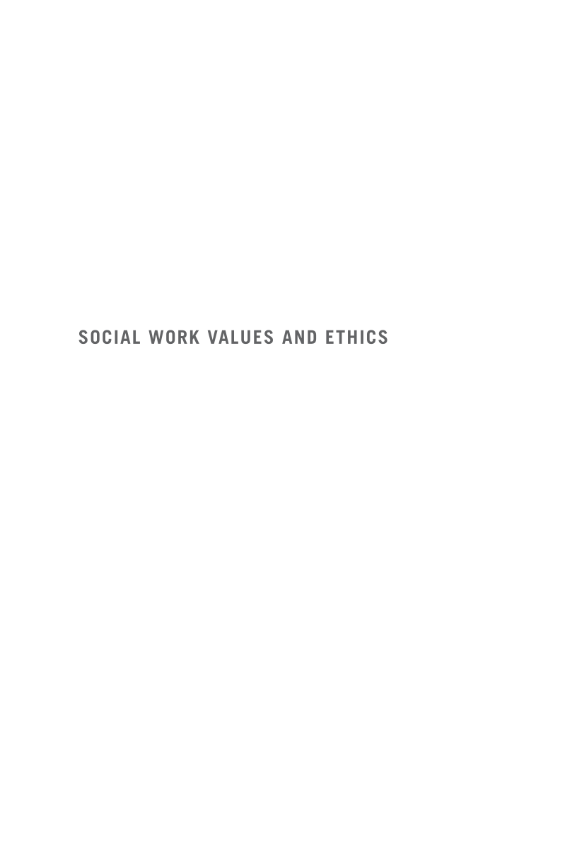 Social Work Values and Ethics, Fourth Edition page xiii