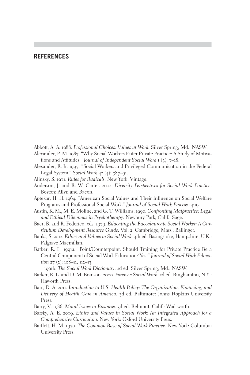 Social Work Values and Ethics, Fourth Edition page 241