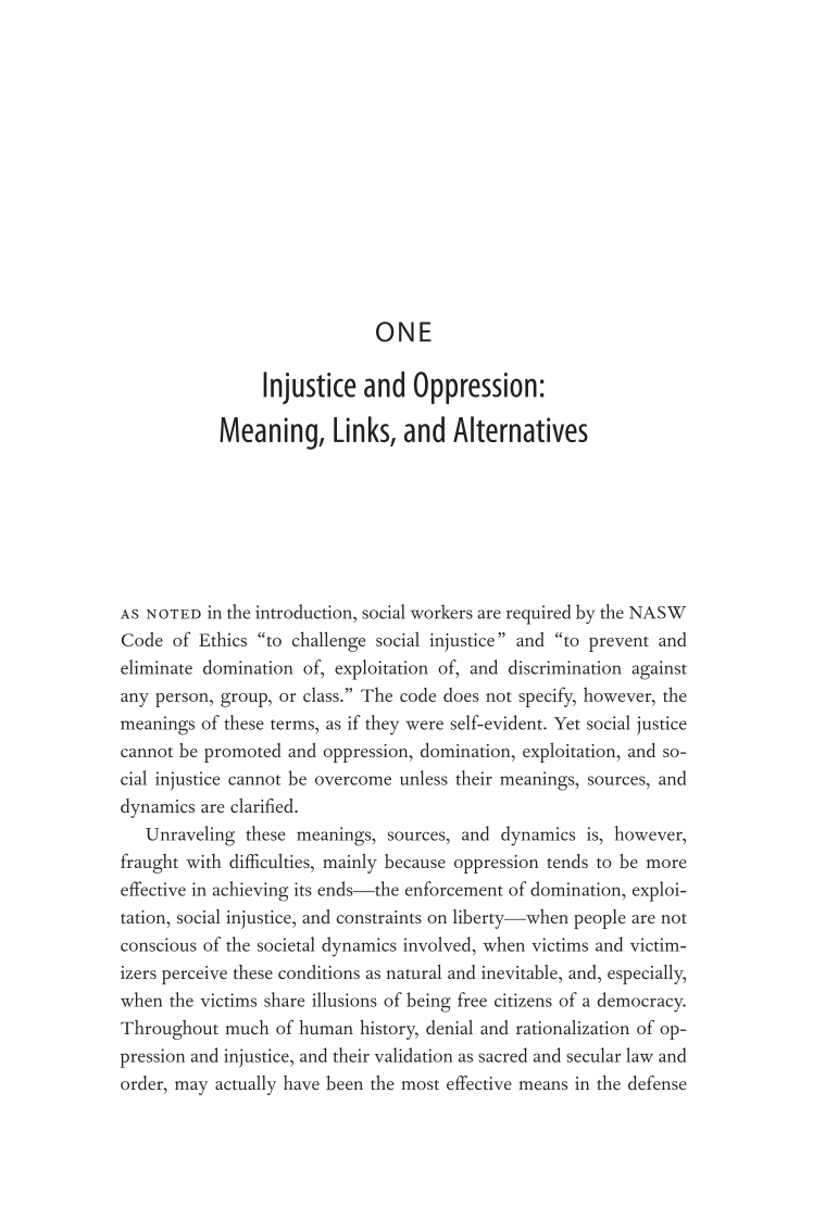 Confronting Injustice and Oppression: Concepts and Strategies for Social Workers. Updated with a new preface page 11