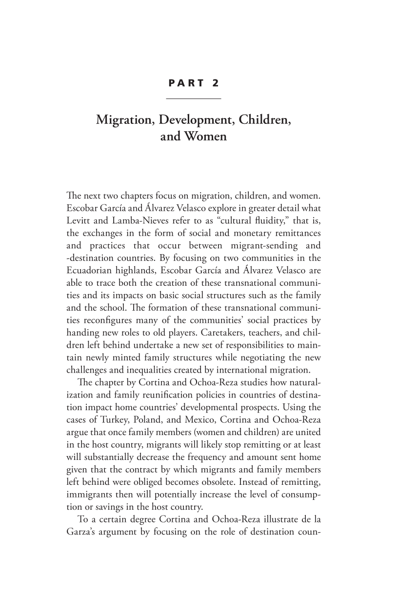New Perspectives on International Migration and Development page 109