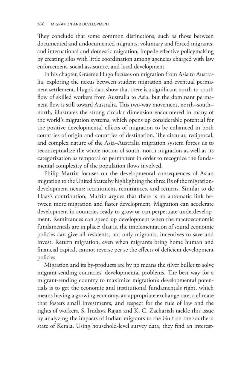 New Perspectives on International Migration and Development page 166