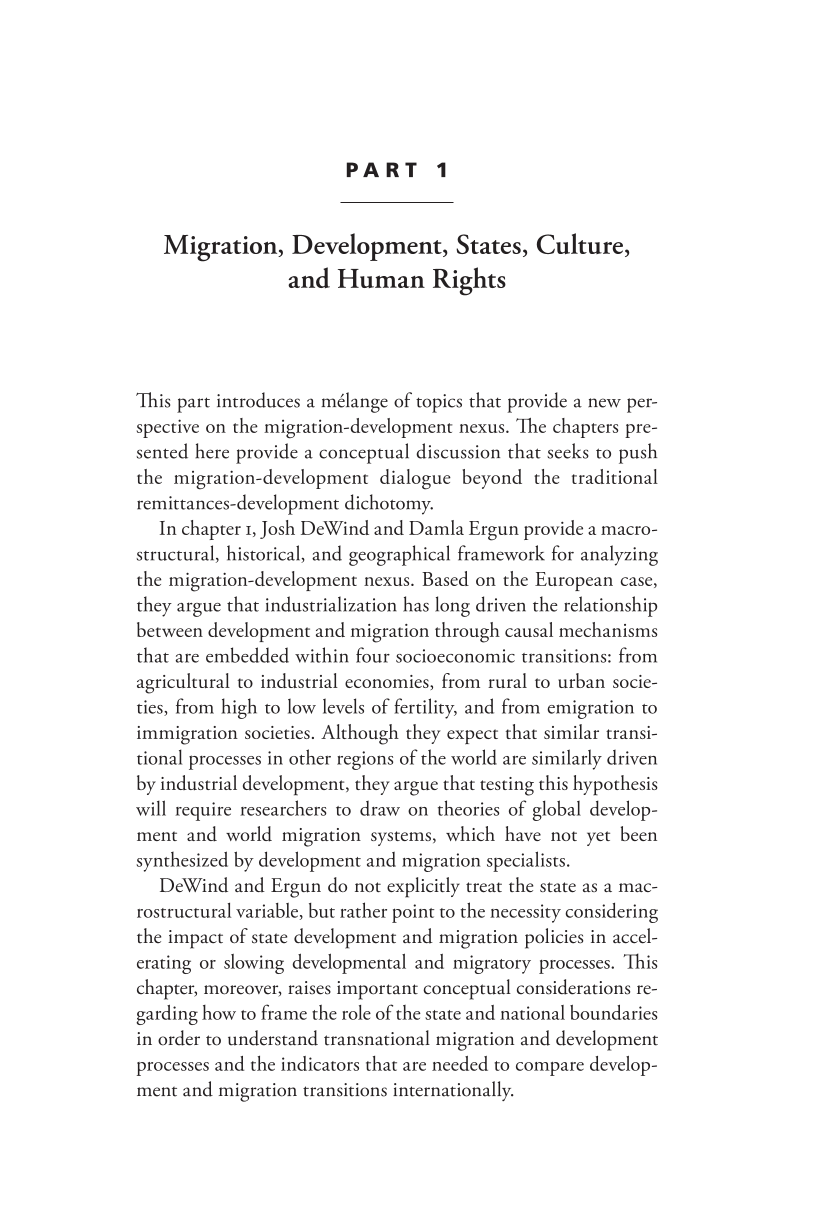 New Perspectives on International Migration and Development page 1