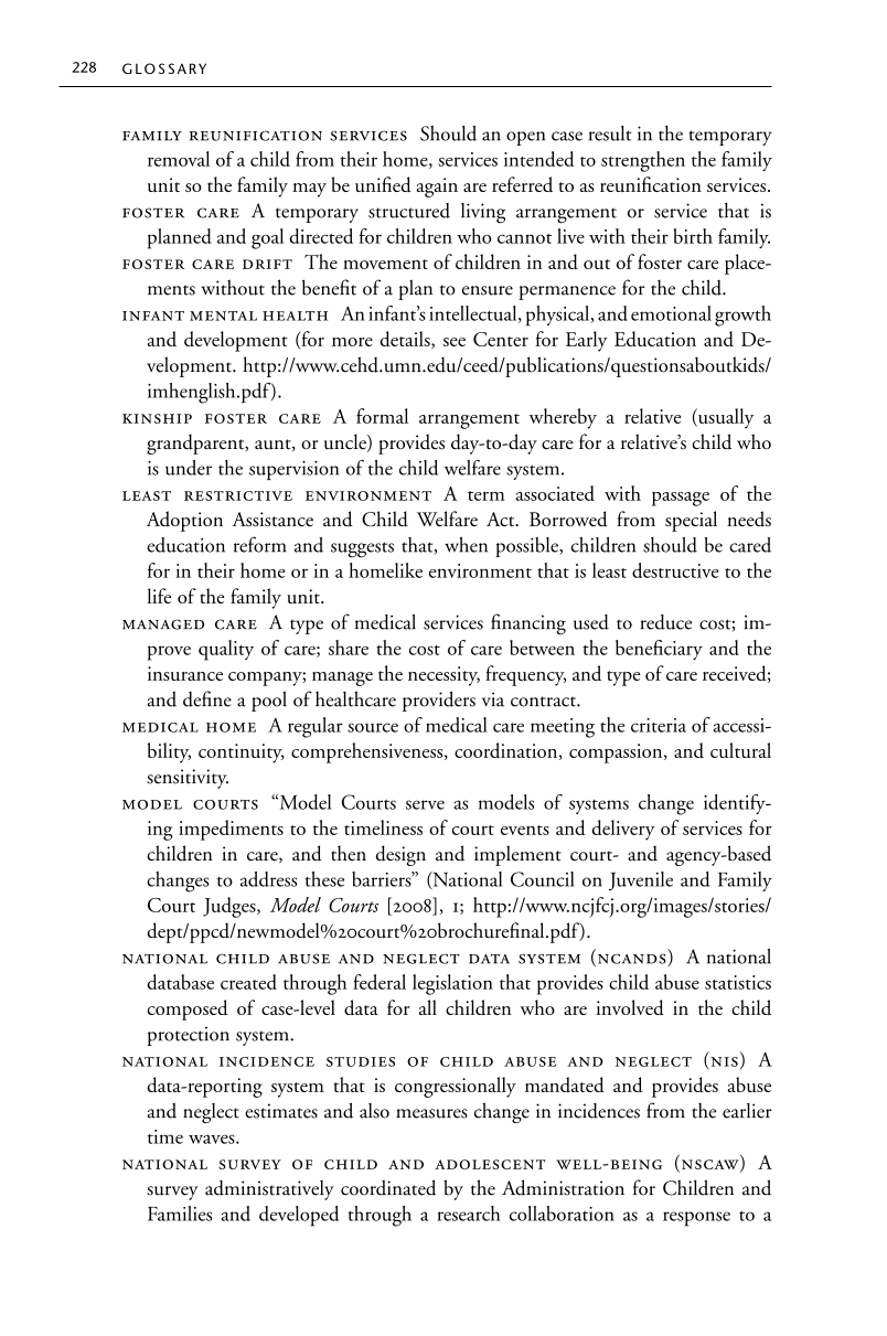 African American Children and Families in Child Welfare: Cultural Adaptation of Services page 228