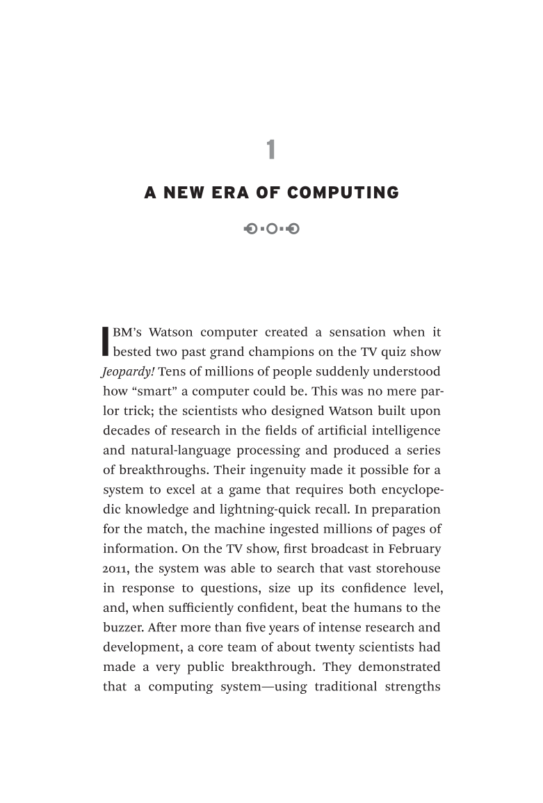 Smart Machines: IBM’s Watson and the Era of Cognitive Computing page 1