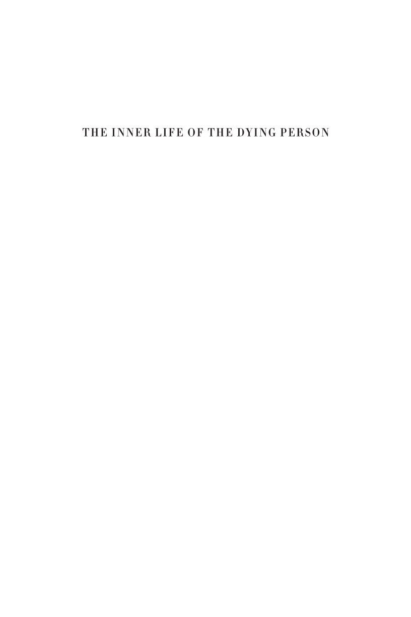 The Inner Life of the Dying Person page xvii