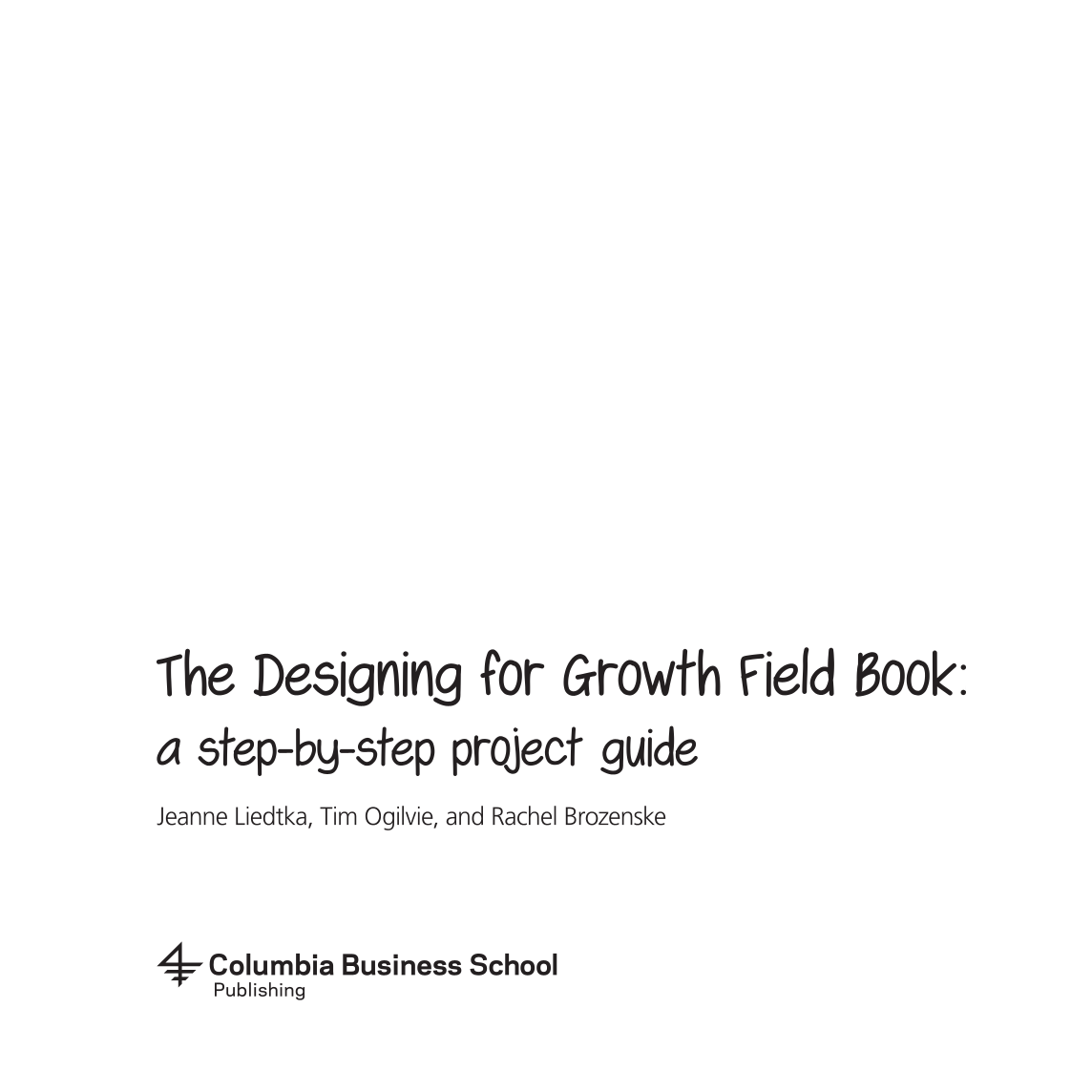 The Designing for Growth Field Book page iii