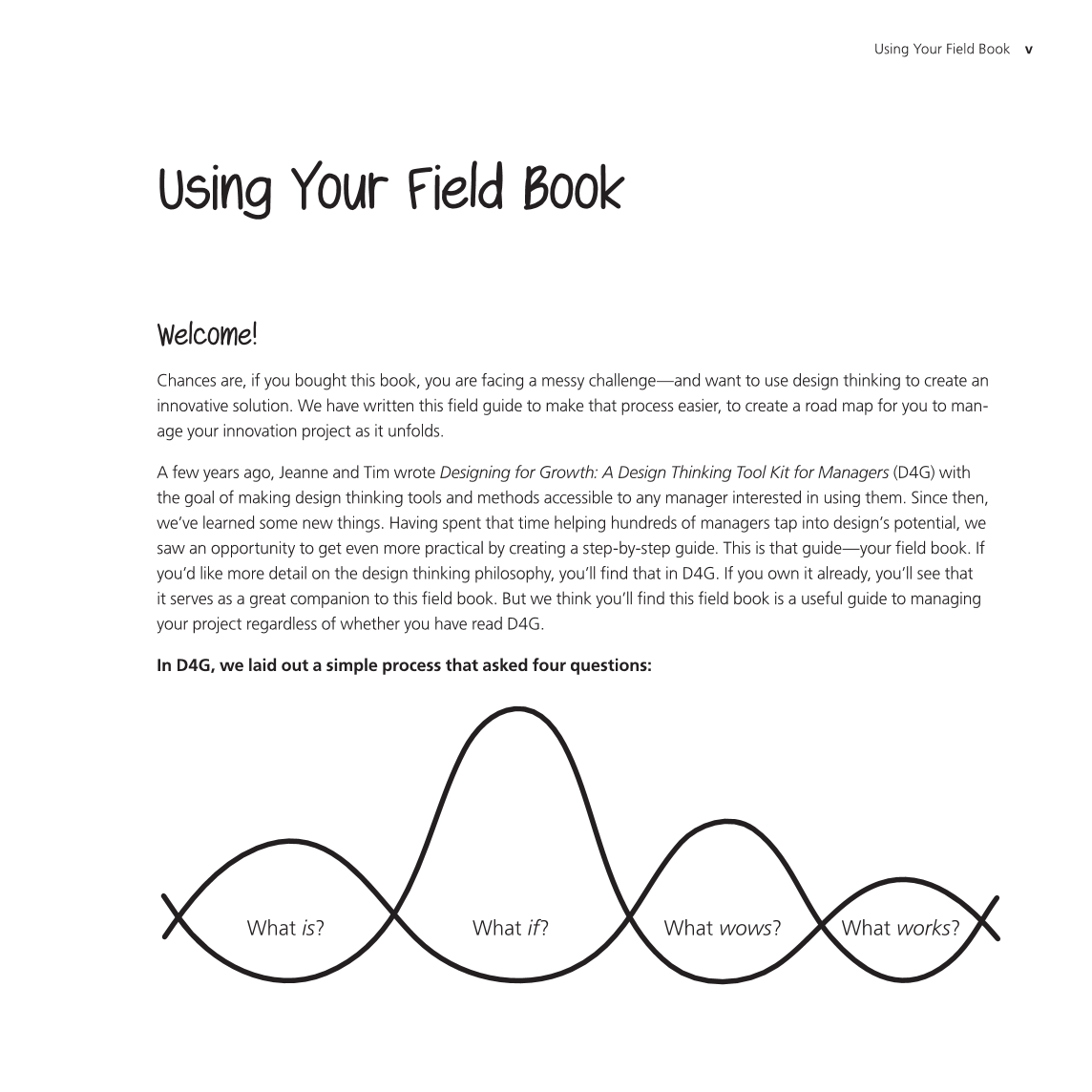 The Designing for Growth Field Book page v