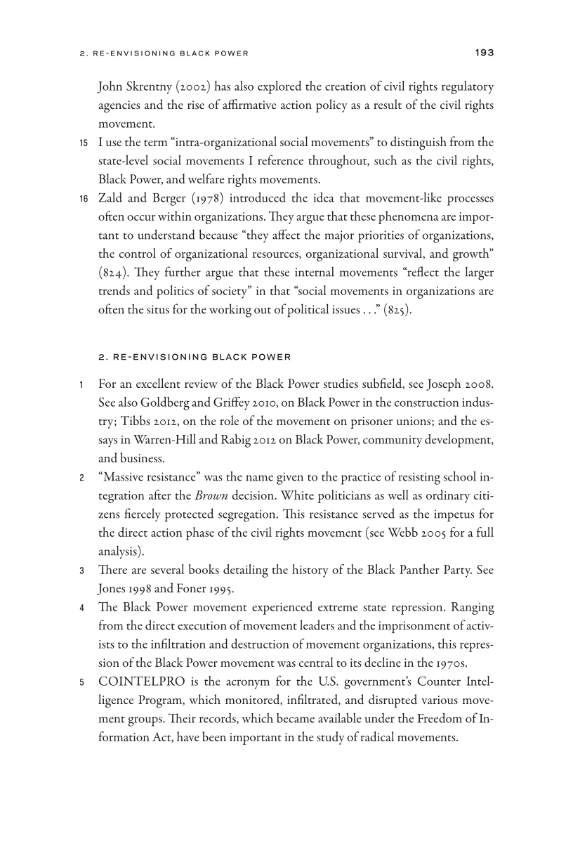 The Black Power Movement and American Social Work page 193