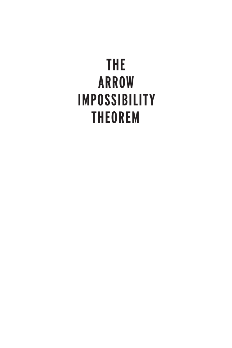 The Arrow Impossibility Theorem page ix