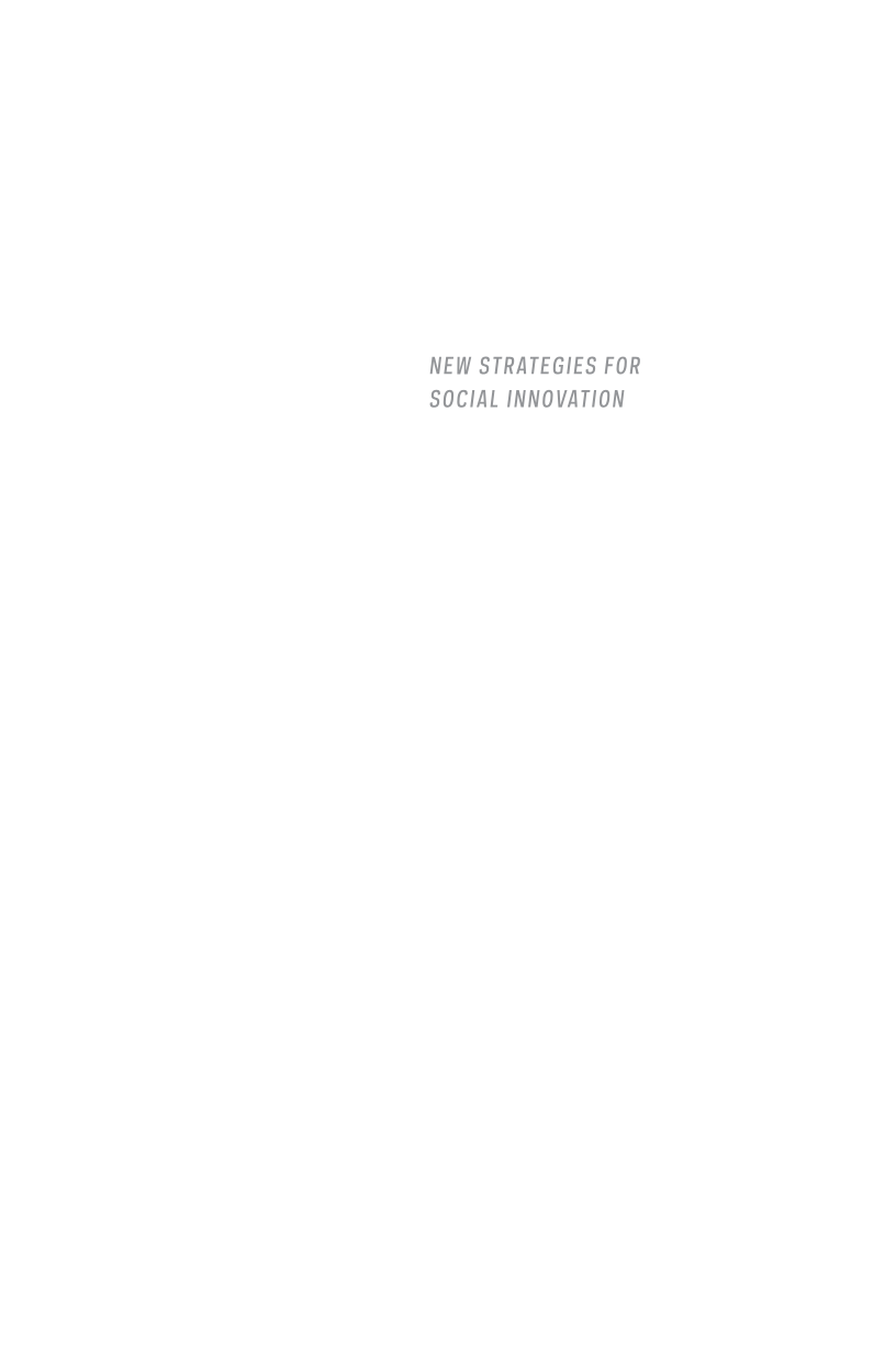 New Strategies for Social Innovation: Market-Based Approaches for Assisting the Poor page i