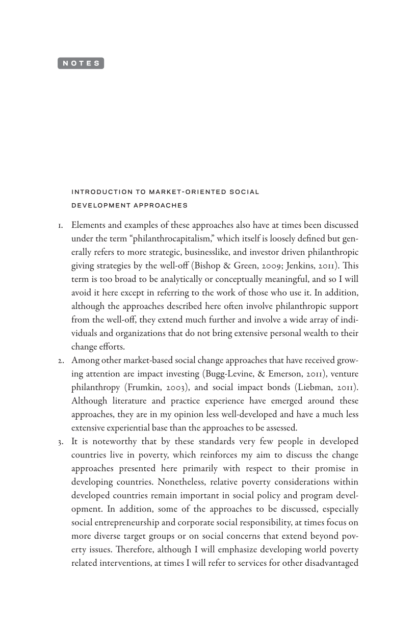 New Strategies for Social Innovation: Market-Based Approaches for Assisting the Poor page 285
