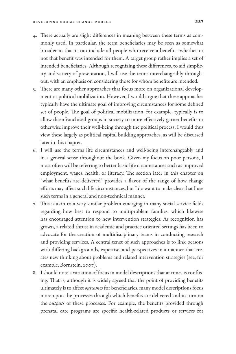 New Strategies for Social Innovation: Market-Based Approaches for Assisting the Poor page 287