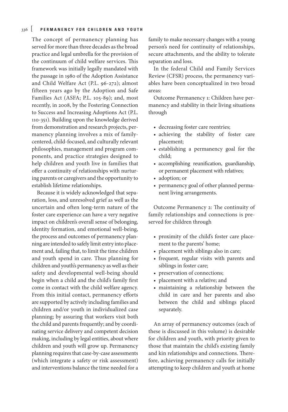 Child Welfare for the Twenty-first Century: A Handbook of Practices, Policies, and Programs, second edition page 336