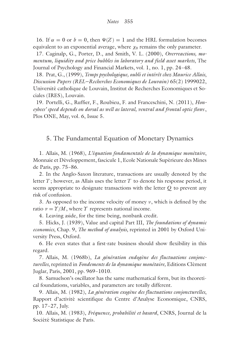 Uncertainty, Expectations, and Financial Instability: Reviving Allais’s Lost Theory of Psychological Time page 355