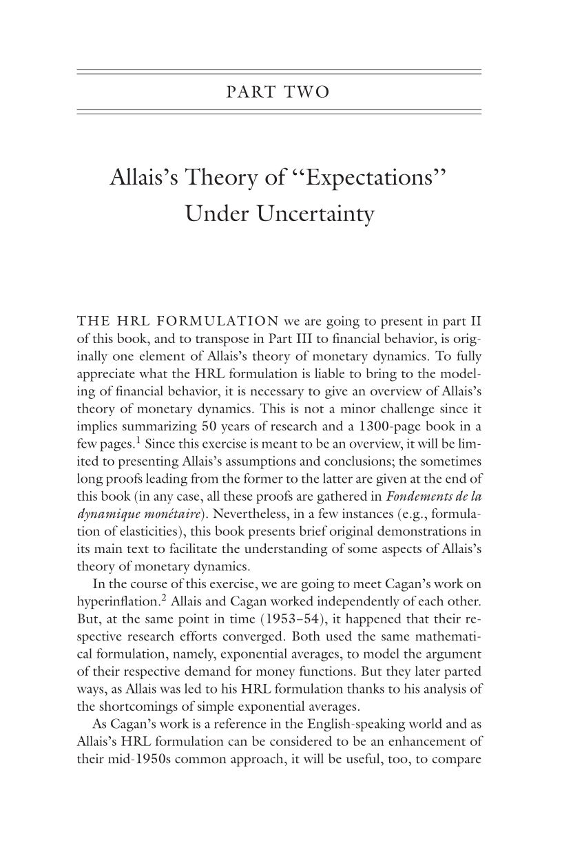 Uncertainty, Expectations, and Financial Instability: Reviving Allais’s Lost Theory of Psychological Time page 43
