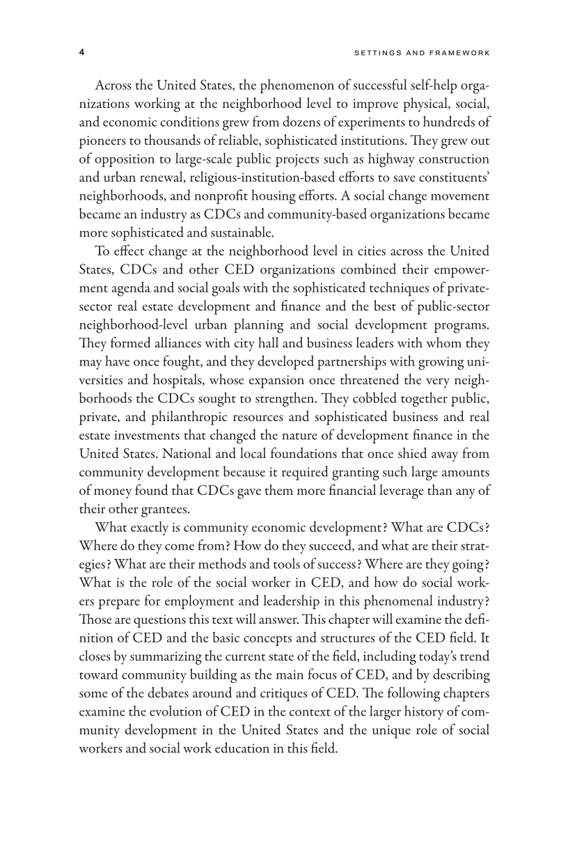 Community Economic Development in Social Work page 4