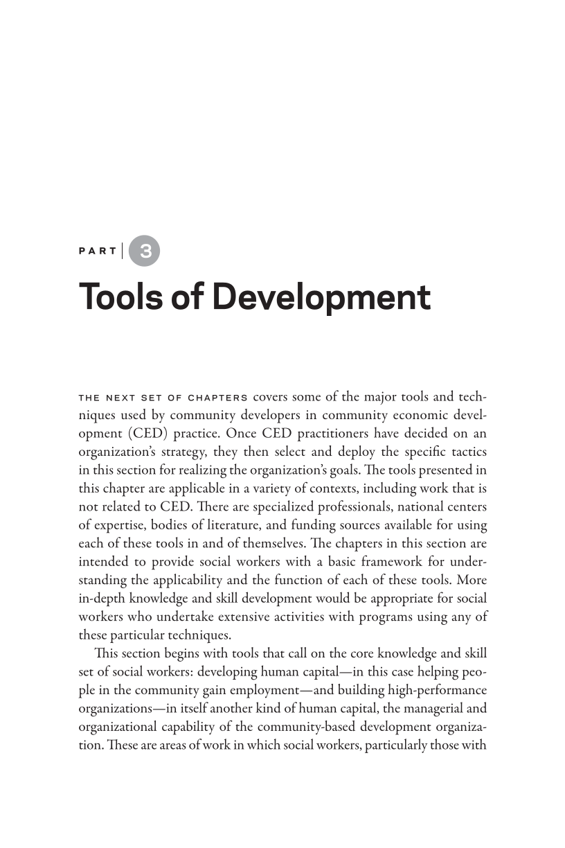 Community Economic Development in Social Work page 255