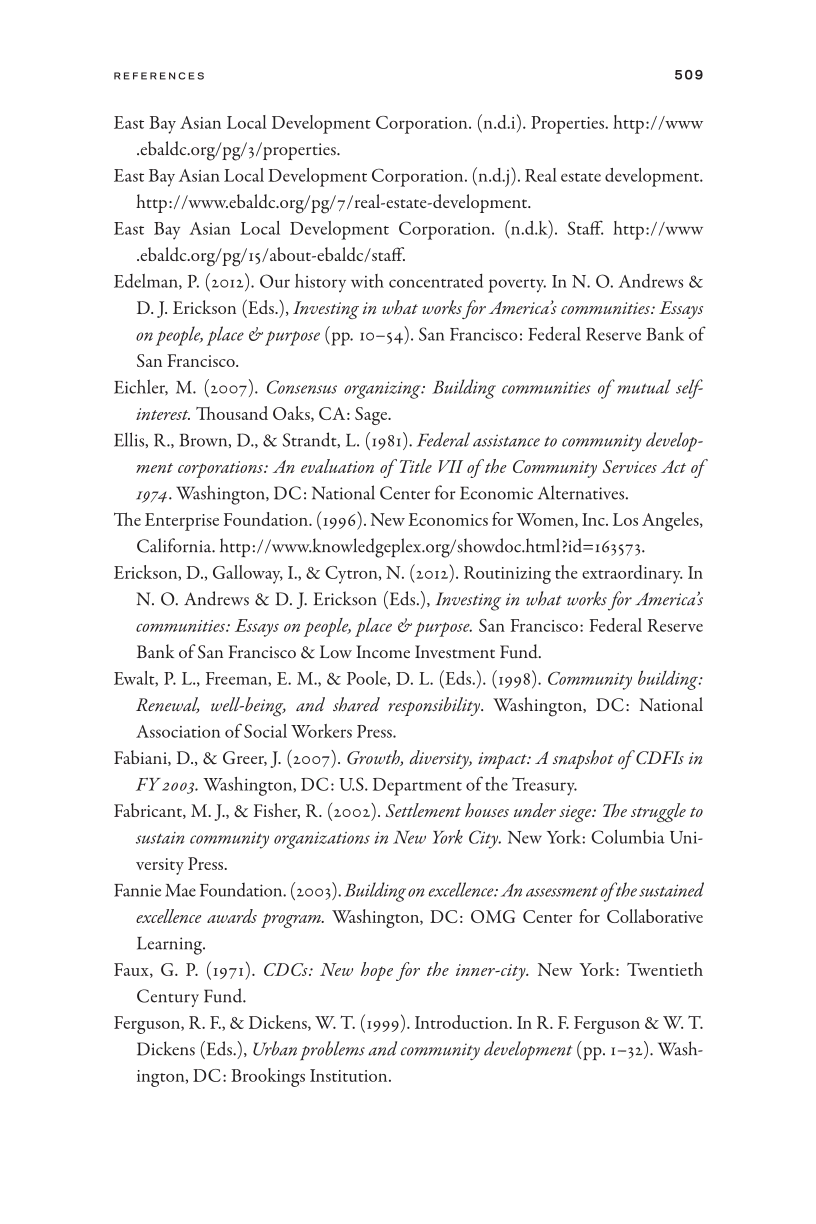 Community Economic Development in Social Work page 509